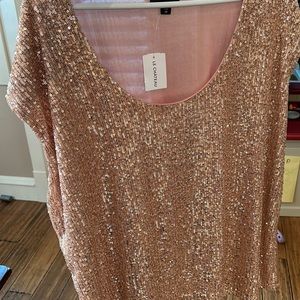 NWT rose gold top